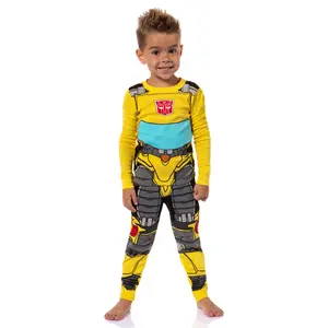 Transformers Pajama Set Toddler Boy's 2 Piece Bumblebee Character Tight Fit Long Sleeve Sleepwear