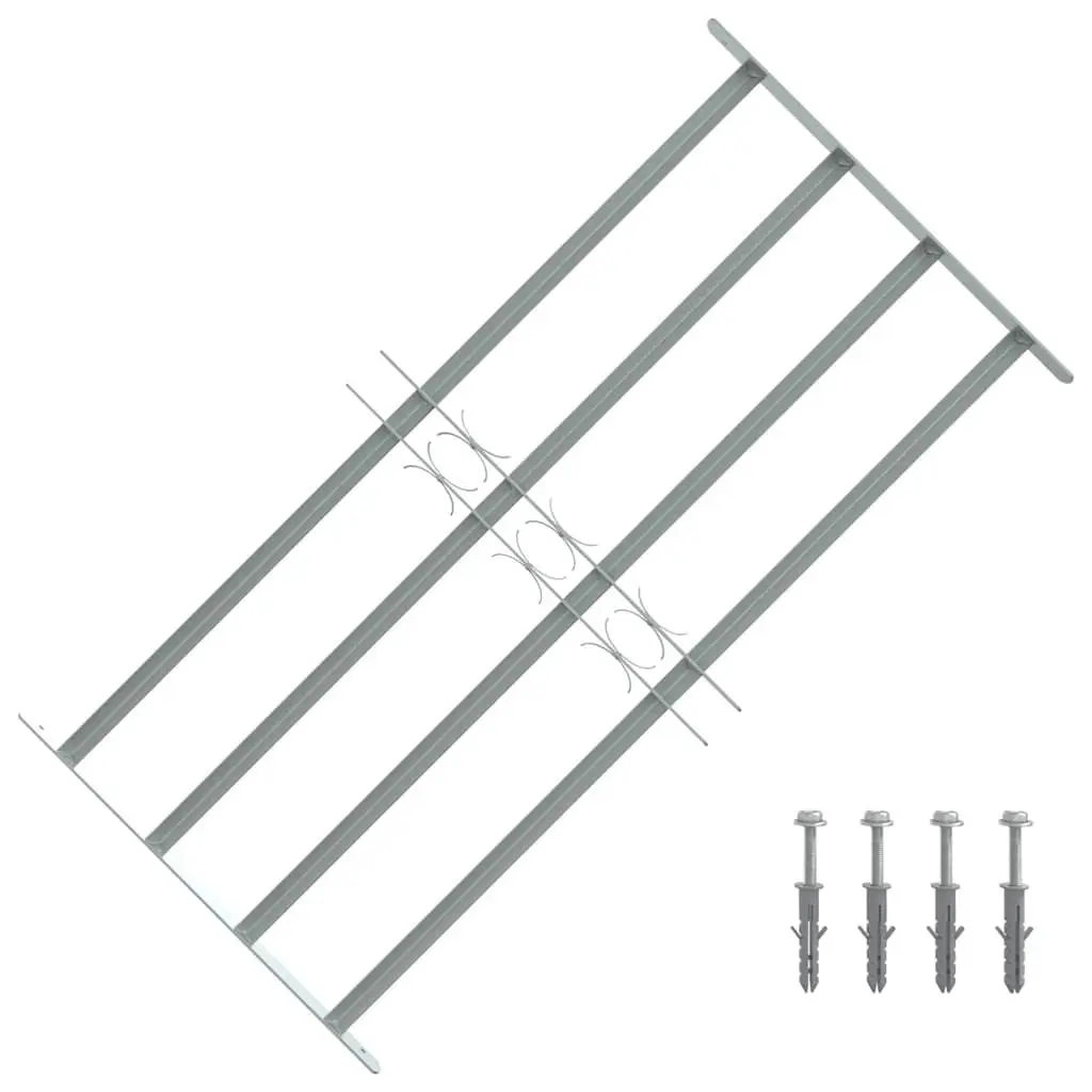 Adjustable Security Grille for Windows with 4 Crossbars Home Improvement Hardware Material Window Guard Protection Accessories 27.6"-41.3 141386