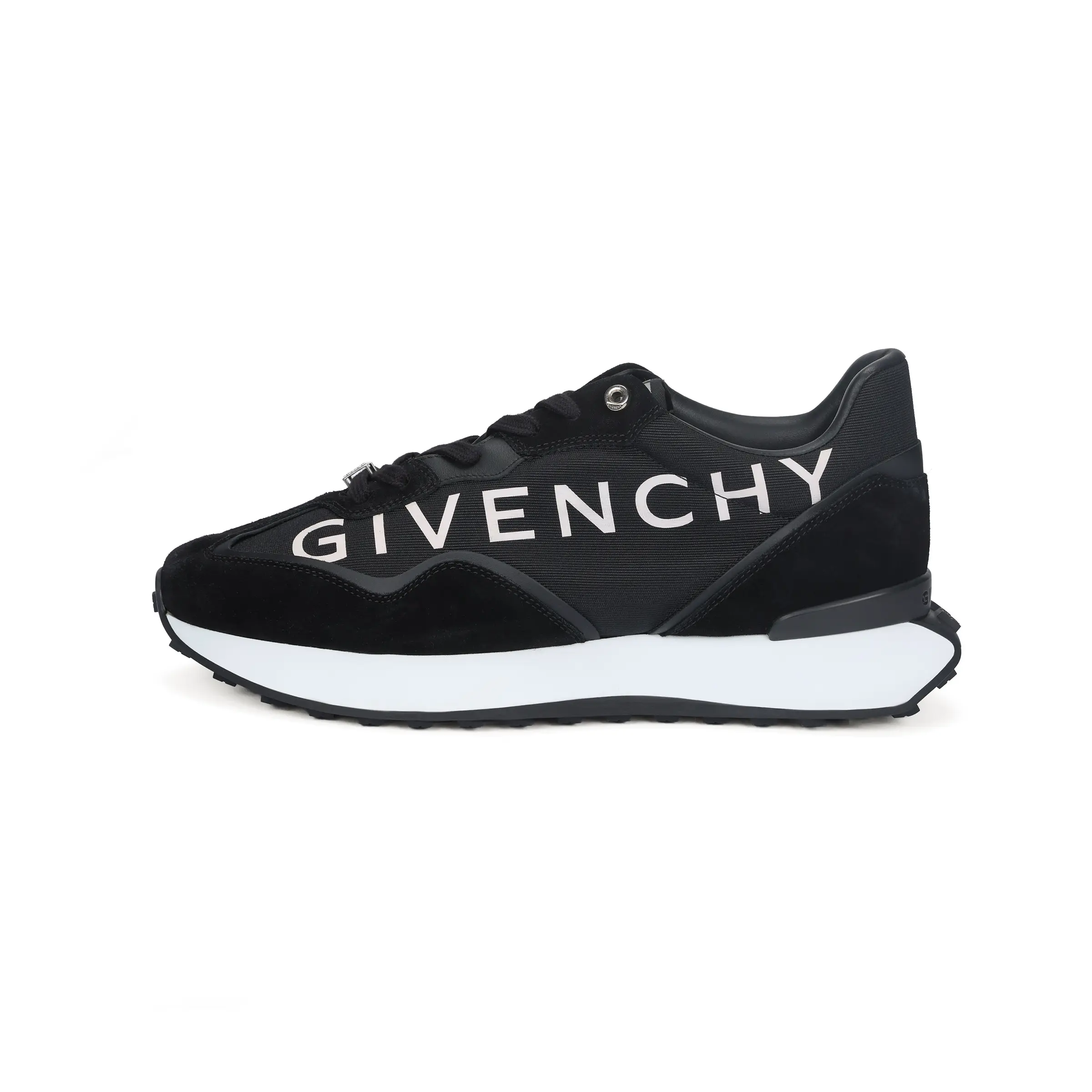 Men's Givenchy GIV Runner Leather Lace-Up Logo Low-Top Casual Walking Sneakers, Trendy Fashion Sneaker with Durable Design