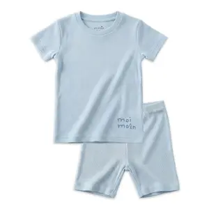 moimoln Soft Ribbed Viscose Pajamas Baby Toddler Snug fit Pjs Short Sleepwear