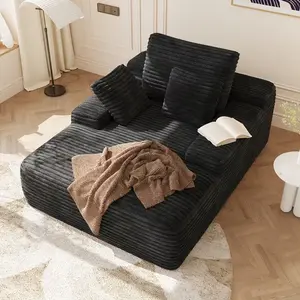 67'' Boneless design sectional Chaise Lounge cozy Sofa bed para sala Chair Indoor, big Comfy Oversized Chair, soft plush Corduroy upholstery Fluffy Cloud Couch For Living Room, Deep Seat Sleeper Reading Chairs, No Assembly Required