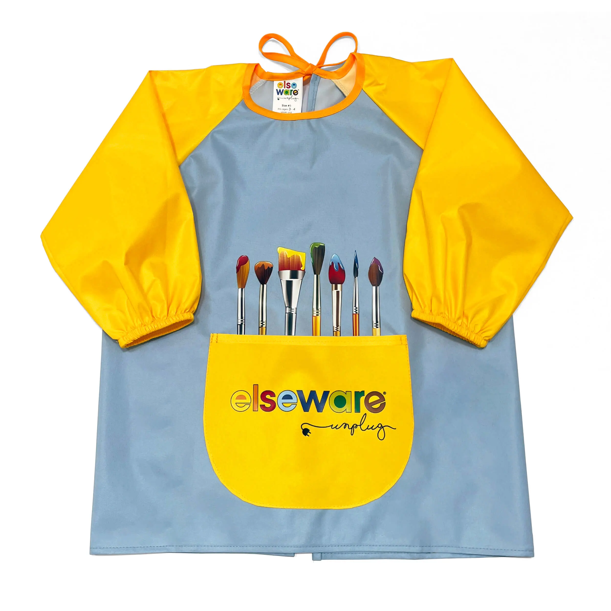 Art Smock with Pocket (Ages 3-6, 2 Sizes) Kid-Friendly