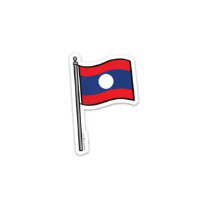 Blank Tag Co.® Laos Flag Waterproof Sticker