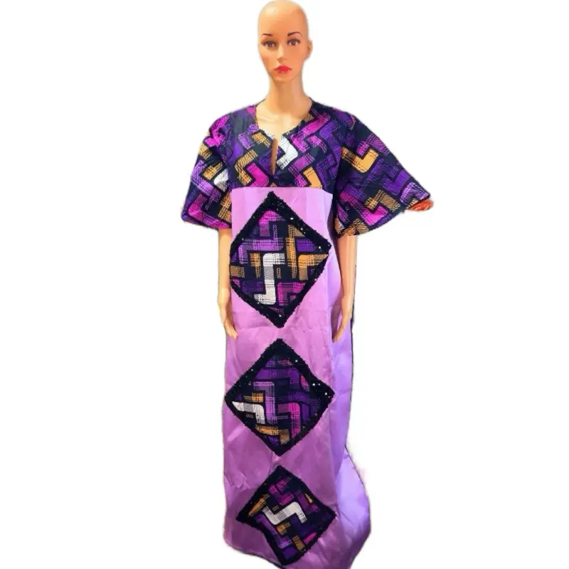 Customized Elegant African Dresses for Women Africa Clothes Ankara Outfit Evening Gown with Headwear Unique Design
