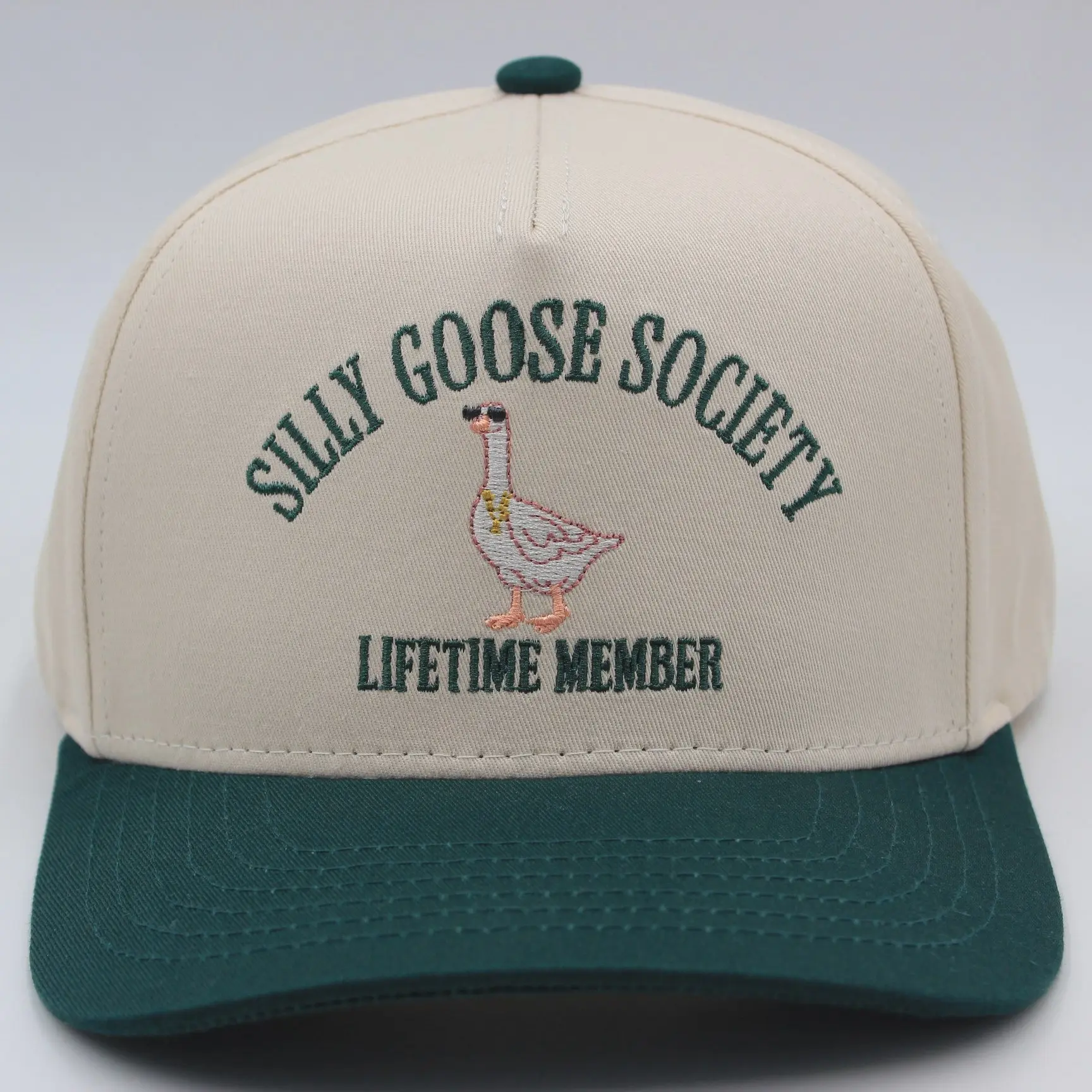 Silly Goose Society Hat Casual Summer Hat Embroidered Novelty Cap Fitted Snapback