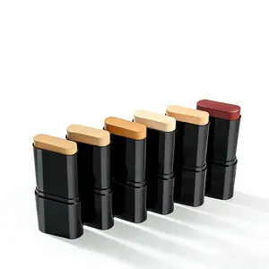 Concealer Foundation Stick 2 In 1 Long Lasting Concealer Contour Stick with Brush Full Coverage for Dark Circles Blemishes Korean Waterproof Sticks Foundation for All Skin Tones Flawless Makeup Finish