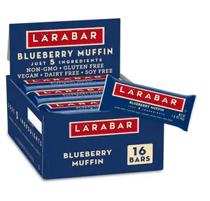 Larabar Blueberry Muffin Fruit and Nut Bars, Gluten Free and Vegan, 16 Ct, 25.6 oz