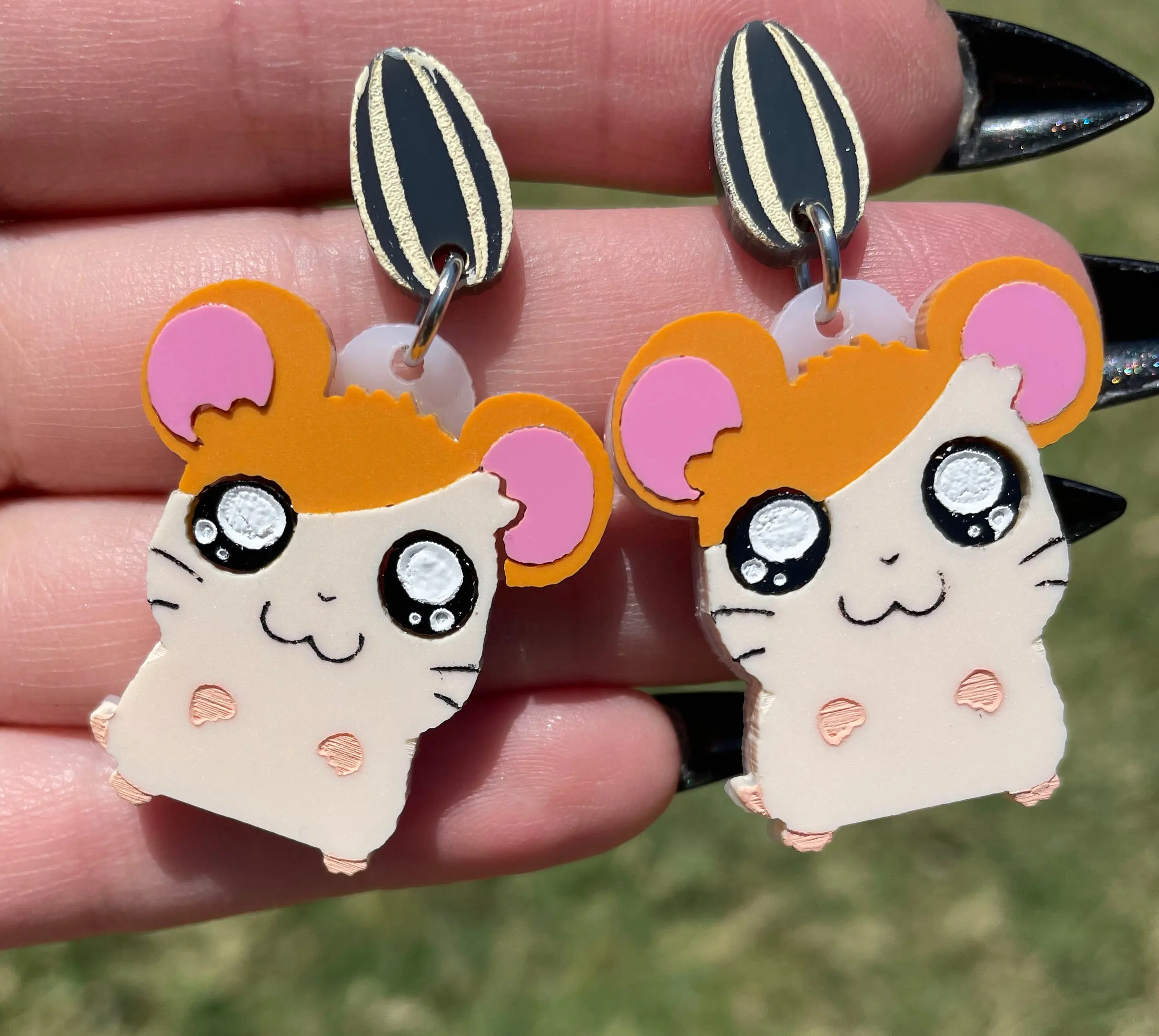 Hamtaro Earrings - hooks or studs available!