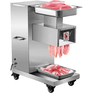 VEVOR 110V Commercial Meat Cutter Machine 1100LB/H Electric Meat Cutting Machine 750W Commercial Meat Slicer 3mm Blade Restaurant Food Slicer Stainless Steel For Kitchen Restaurant SupermarketVEVOR Super Brand Day