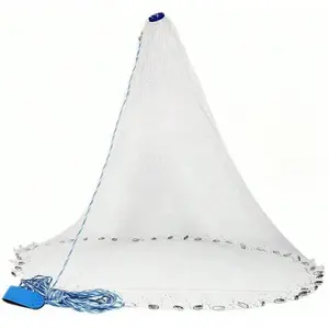 Durable Easy-Throw Hand Cast Net with Strong Tire Trap Line, Mesh Netting - Ideal Father's Day Gift for Enthusiasts (Compatible with Spoon Lures, Fishing Rods)
