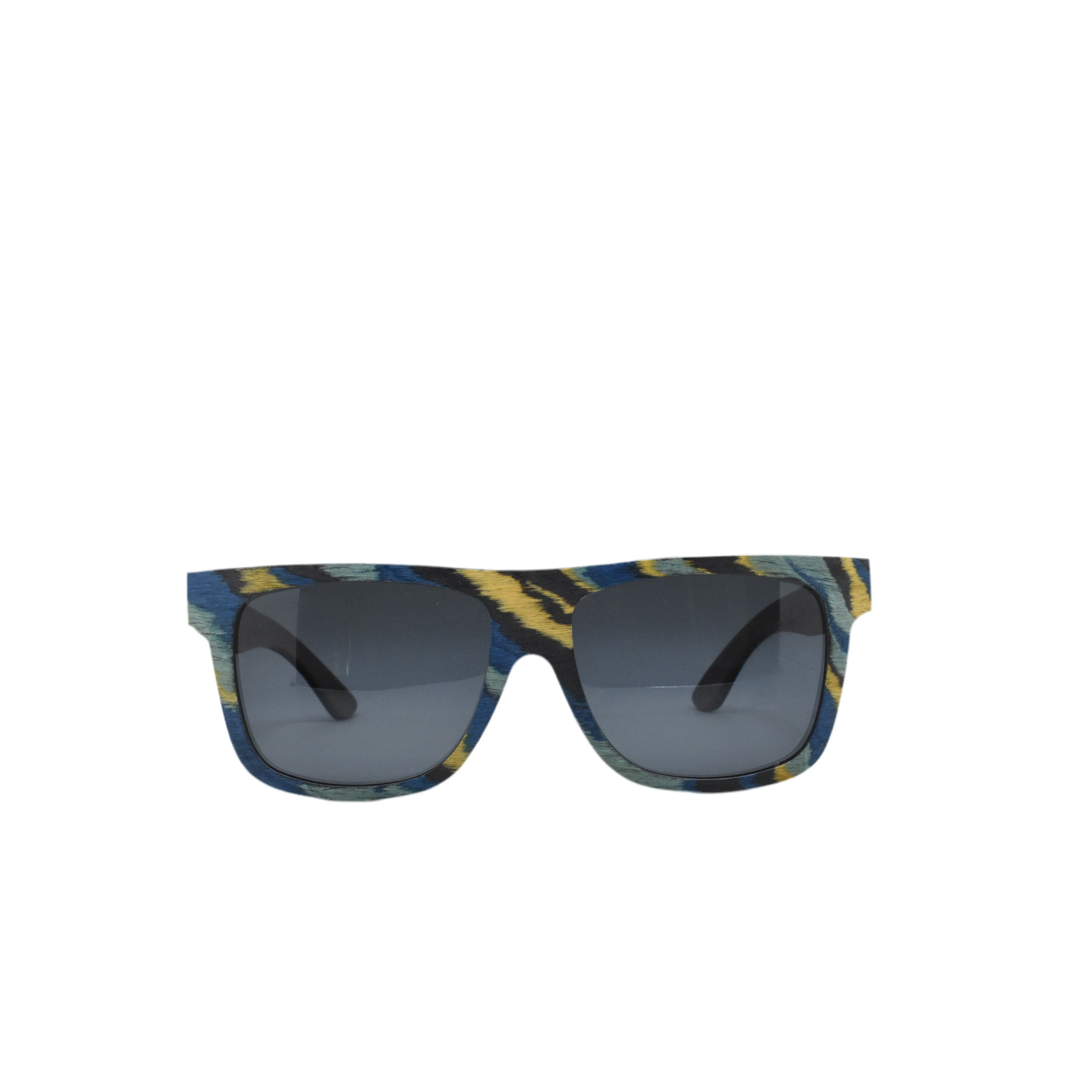 Wren Handcrafted Wood Veneer Sunglasses with Polarized TAC Lenses & Hypoallergenic Hinges Foldable Case Cleaning Cloth & Pouch Included