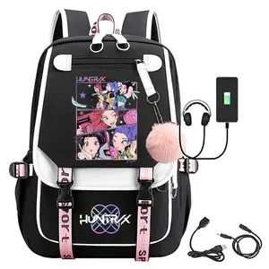 2026 new kpop witch hunting group Saja Boys peripheral printed backpack schoolbag backpack daypack chest bag