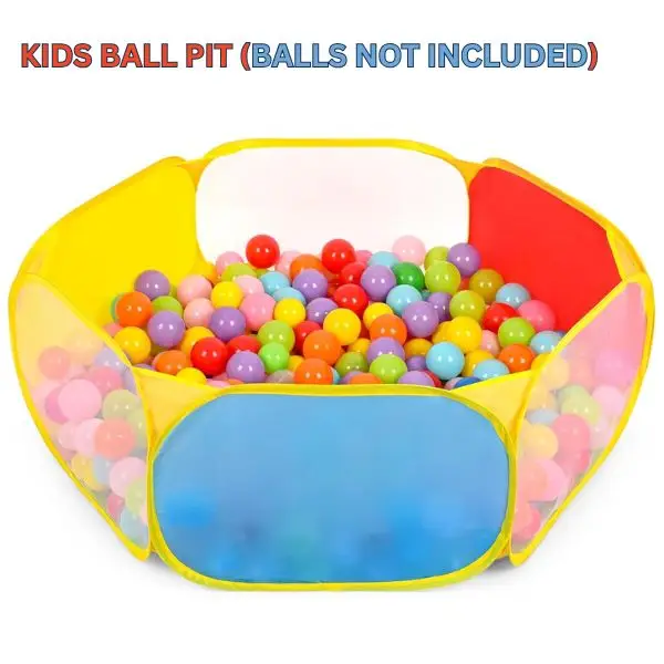 Large Pop-Up Kids Ball Pit Tent for Toddlers – Indoor Outdoor Playhouse for Boys & Girls | Baby Playpen with Zipper Storage Bag, Balls Not Included