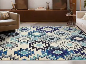 Imitation Cashmere Persian Rug, Soft Flower Printed Vintage Traditional Pattern, Foldable Washable Non Slip Polyester Floor Mat, Durable Home Decor for Hallway Bathroom Entryway Kitchen Office Indoor Use