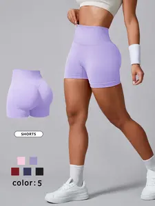 Women's High Elastic Waist Sporty Shorts, Comfortable Fit Design, Perfect for Active Use, Ideal for Daily Wear & Sports Activities