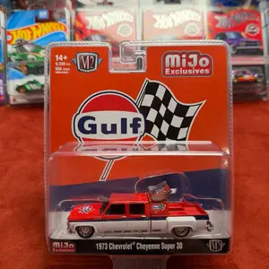M2 Machines 1:64 Scale 1973 Chevrolet Cheyenne Super 30, Gulf Racing - Mijo Exclusives Diecast Model Car