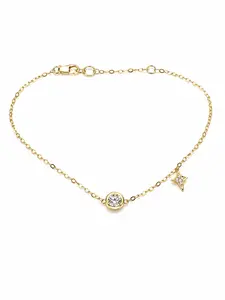 9K Gold Diamond Bracelet｜Star Charm