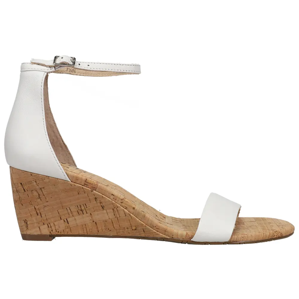 VANELi Womens Monir Ankle Strap  Casual Sandals Casual Mid Heel 2-3" - White