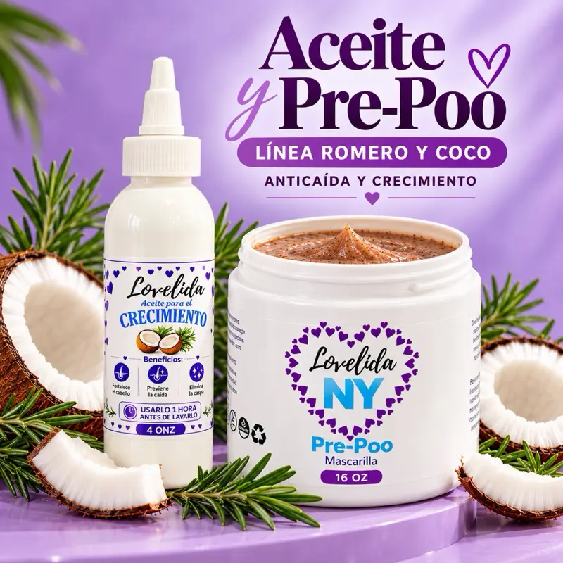 Lovelida Pre-poo + oil Rosemary & Coconut for All Hair - Haircare Set