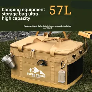 Large Capacity Camping Gear Tactical Bag! Waterproof Wear-Resistant Multi-Pocket - Handheld & Shoulder-Carry Dual Use, Fits Camping Stoves/Tools/Tableware, Must-Have for Outdoor Camping/Hiking/Picnicking, Foldable Space-Saving Gadget