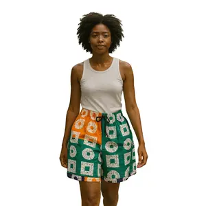 Ankara Cotton Shorts for Women - Traditional African Print, Breathable & Elastic Waistband, Summer Street Style Bottoms