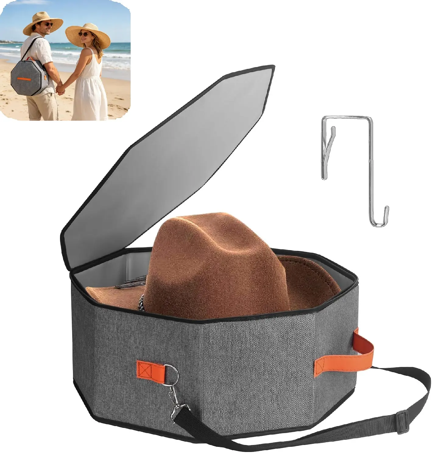 Hat Storage Box,Hat Boxes for Women Storage,Cowboy Hats Holder for Travel,Wide Brims Hat Carrier Case,Stuffed Animal Toy Organizer,Hat Box Closet Organizers and Storage,Hat Boxes for Men