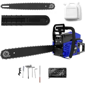 Gas Chainsaw, 20 Inch Gas Powered Chain saw, 52CC 2-Stroke Top Handle Chainsaw, Ergonomic Non-Slip Handle and Dual Fuel Tanks, Quick Start, For Wood Cutting, Tree Trimming, and Land Clearing