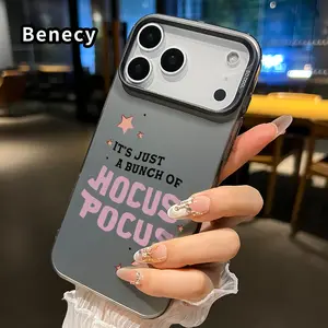 Hocus Pocus Magic Pattern Phone Case for iPhone 17 16 15 14 Pro Max 13 12 11 XR XS Plus Air E Shockproof Anti-Scratch Durable PC Back Protective Cover Cellphone Protective