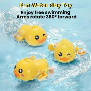 Children Bath Toy Set Duck Turtle Dolphin Water Play Toys, Bathroom Bathtub Fun for Boys Girls, Summer Toy Baby Calming Tool