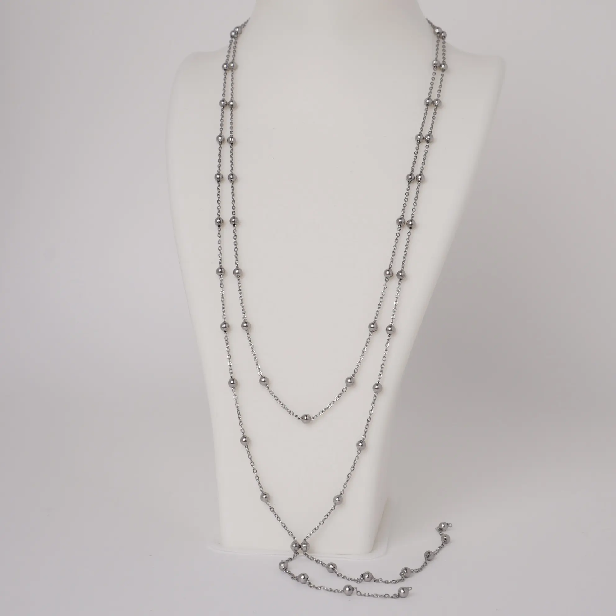Double Chain Necklace | 316L Stainless Steel | 18" and 22" Chain