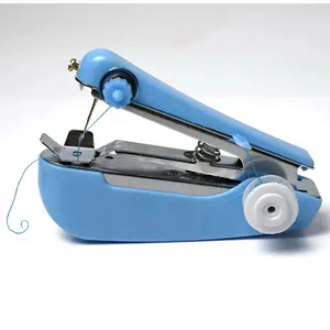 1pc Portable Mini Manual Sewing Machine, Handheld Sewing Machine For Home & Travel Use,Portable Mini Handheld Sewing Machine For Quick Repairs & Mending - Compact, Lightweight, Easy-To-Use Sewing Supplies blue