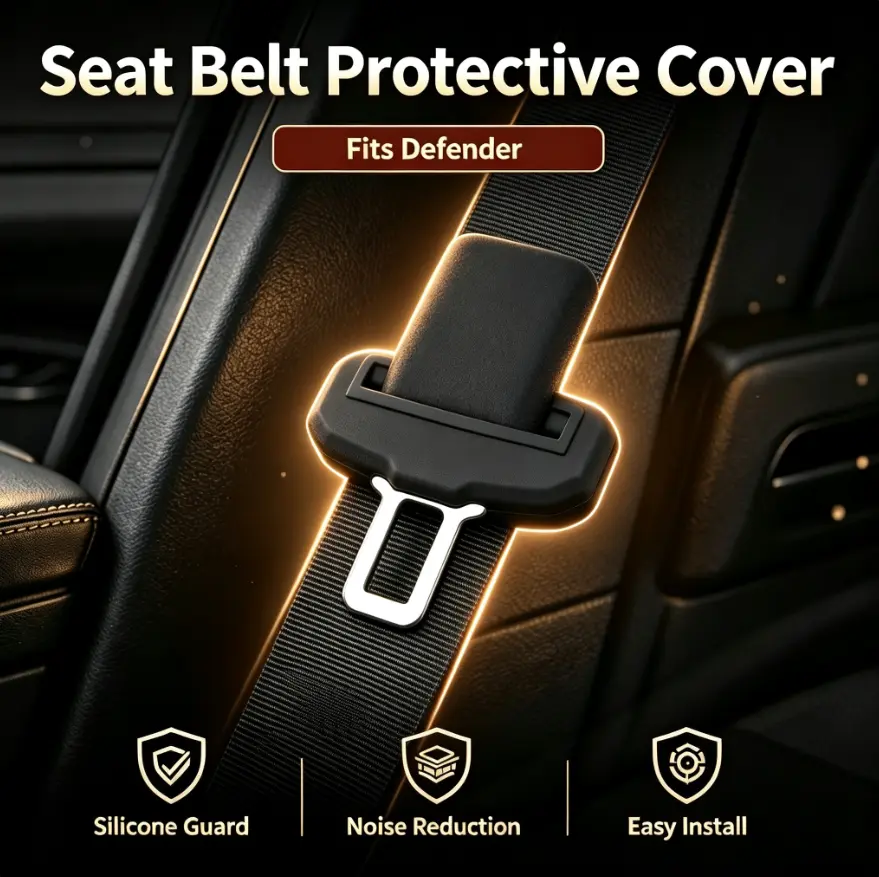 Deyan Seat Belt Buckle Silicone Protective Cover 10PCS Set Fits Land Rover Defender 90 110 130 2020+ Anti-Collision Interior Accessories