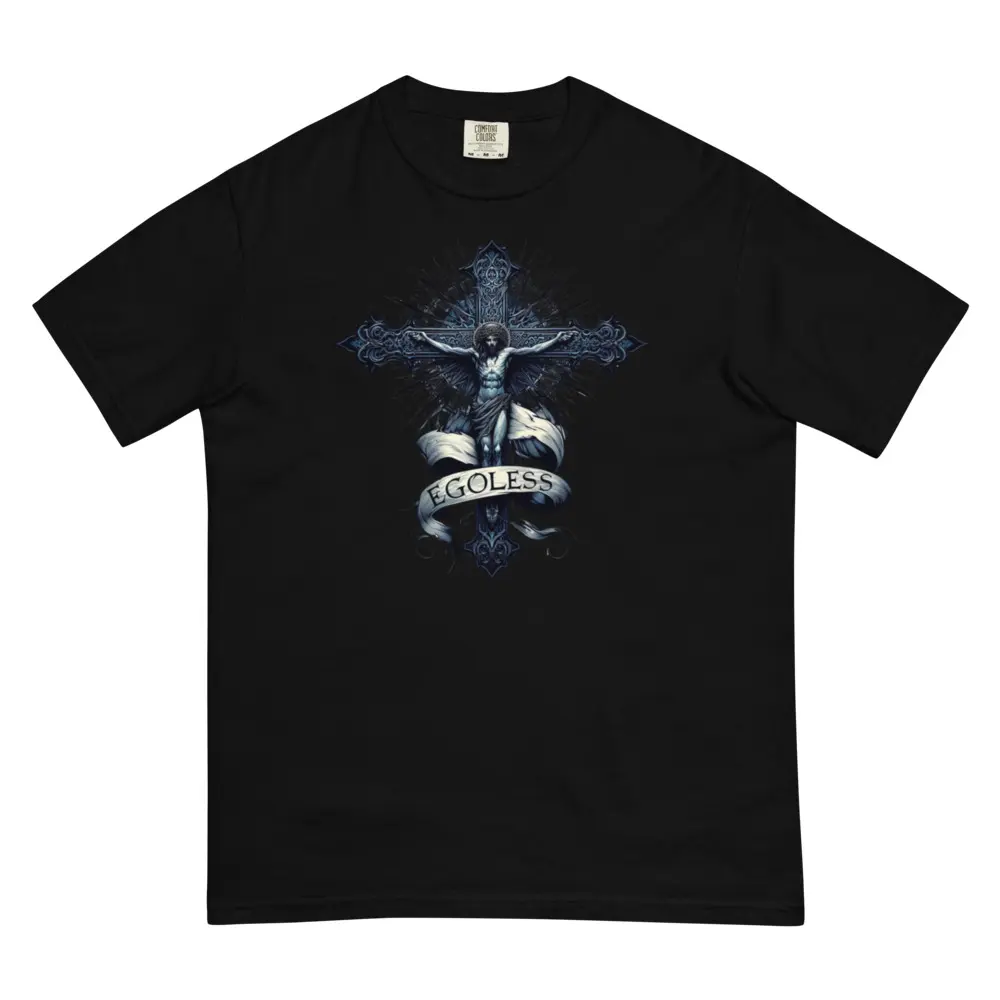 EGOLESS Comfort Colors Branded Oversized Casual Crew Neck Gym Tshirt [He has risen project] [John 13:8,14]