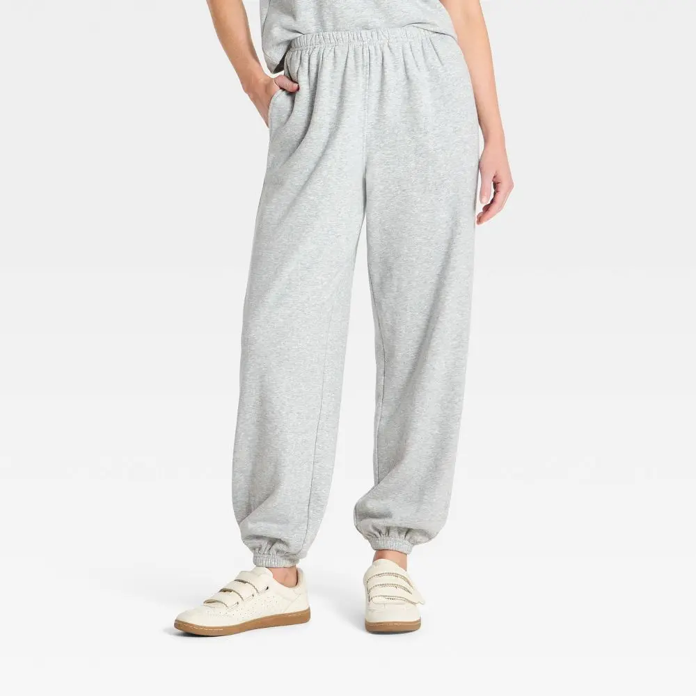 Universal Thread Women's Casual High-Waisted Balloon Jogger Pants - Gray