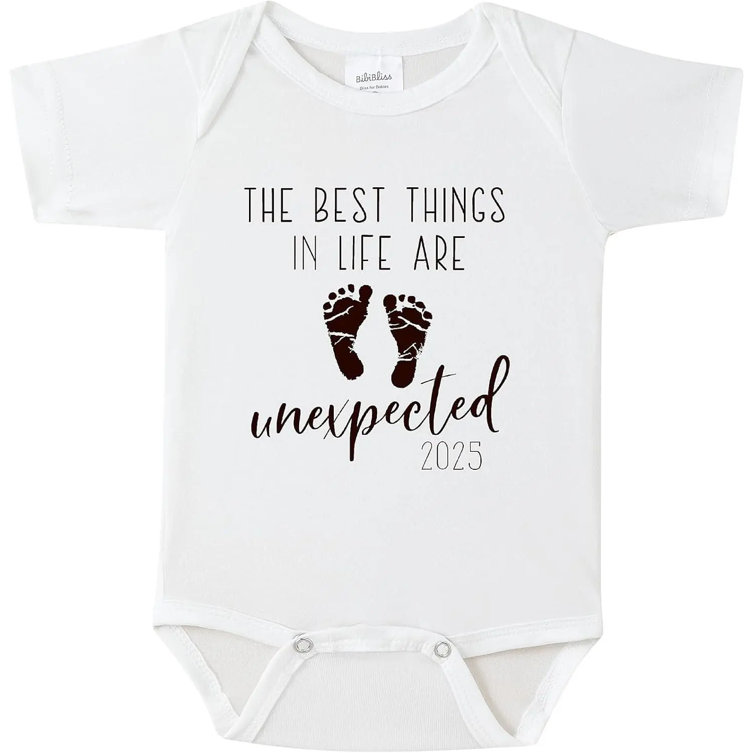 The Best Things in Life Are Unexpected Pregnancy Announcement Short Sleeve Onesie Bodysuit,Pregnancy Announcement Gift for Grandma