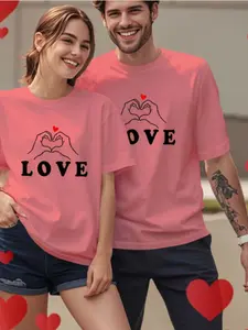 Comfortable Breathable Casual Couple, Fitted Short Sleeve Design, Perfect Valentine's Day Gift, Unique Matching Set