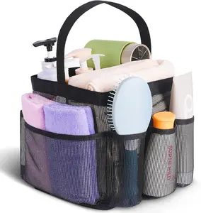 Shower Caddy Portable for College Dorm Room Essentials, Shower Caddy Dorm with 8-Pocket Large Capacity,Shower Bag for Beach,Swimming,Gym