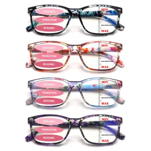 4-Piece Progressive Multifocal Blue Light-Blocking Reading Glasses With a Retro Print Design That Exudes Elegance. Featuring Rectangular Frames, Durable Lenses, And Spring Hinges, These Glasses Are Perfect For Everyday Wear.