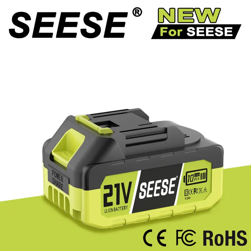 SEESE 21V Max Lithium Battery Pack Compatible with SEESE 21V Cordless Power Tools (1 Pack 21V Battery) Works with SEESE Blower Car Washer Chainsaw and Other Power Tools