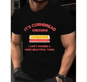 Funny Mens Thanksgiving Cotton Tshirt - Its Cornbread Dressing Corn Graphic Tee
