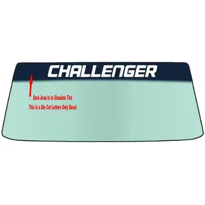 FOR CHALLENGER Windshield Banner Vinyl Decal - With Application Tool