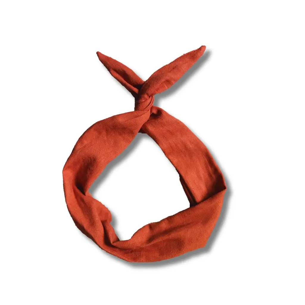 Rust Linen Wire Headband