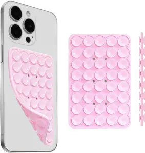 3M Adhesive Backing Candy Color Silicone Suction Smartphone Mount - Octo-Adjustable, Magnetic, Non-Slip Cellphone Holder with 2026 Wireless Induction Bluetooth Speaker, Chest Strap for Selfies/Videos, Silicon