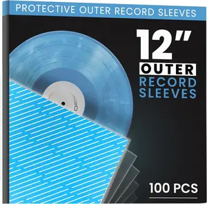 100x Vinyl Record Sleeves Outer   Clear Outer Vinyl Sleeves LP Album Covers 12.75"x12.75" |  Fit Protective 3 Mil Protection for Single & Double LPs - Archival Standard