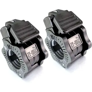 Adjustable Barbell Clips (2-Pack), Fits 0.98-1.1" Olympic & Standard Bars, Secure Locking Collars for Weight Lifting Strength Training (Black)