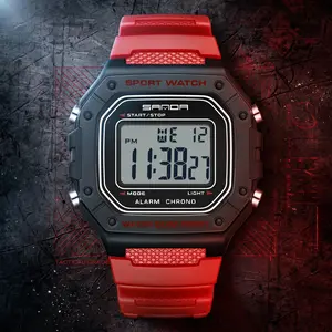 Men's Digital Sports Watch – Waterproof 50M Shockproof Military Style Wristwatch with Stopwatch, Alarm, Backlight, 12/24H Display, Resin Band for Outdoor or Daily Use