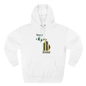 Michigan House Divided Hoodie, Cozy Sports Apparel, Gift for Fans, Unisex Hoodie, Team Spirit Wear
