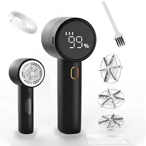 Electric Sweater, USB Rechargeable Portable, LED Display, 3 Modes, 3 Blades, for Clothes Bedding Sofa Cleaning, Rechargeable Lint Shaver