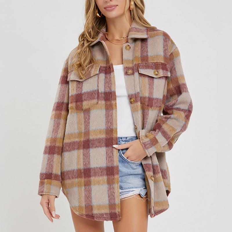 Hazy Rose Plaid Shacket