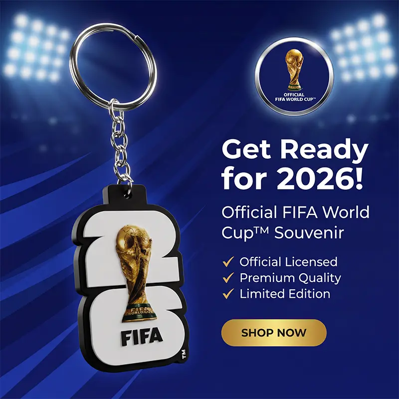 2026 FIFA World Cup Official Licensed Keychain, Lightweight FIFA Fan Key Ring, Durable Soccer Theme Pendant for Keys, Backpack & Bag Accessories, Collectible Sports Gift for Football Fans